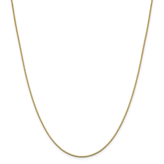 Million Charms 14k Yellow Gold, Necklace Chain, 1.05mm Box Chain, Chain Length: 18 inches