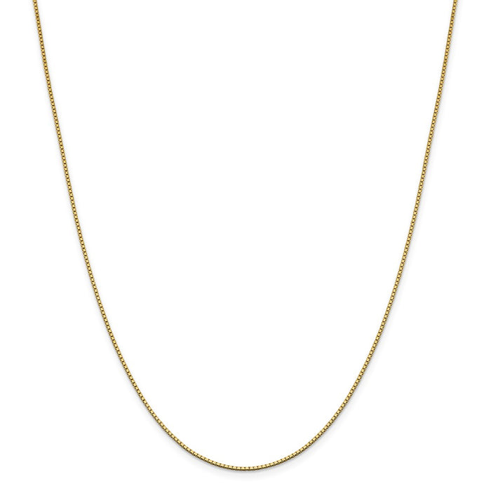 Million Charms 14k Yellow Gold, Necklace Chain, 1.05mm Box Chain, Chain Length: 26 inches