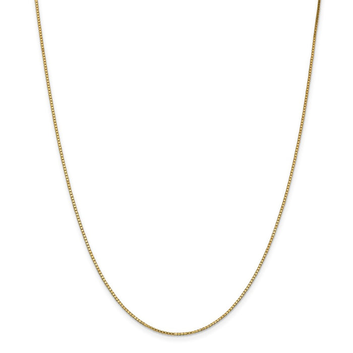 Million Charms 14k Yellow Gold, Necklace Chain, 1.1mm Box Chain, Chain Length: 28 inches