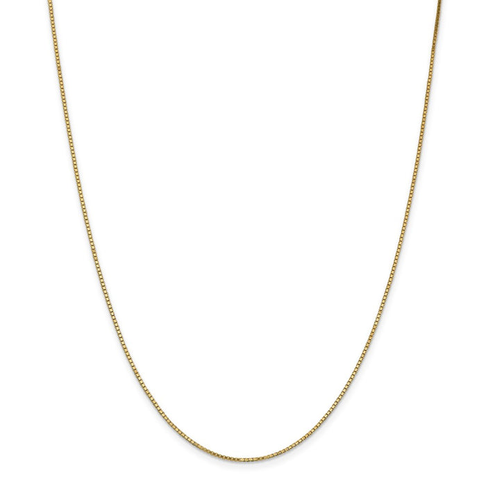 Million Charms 14k Yellow Gold, Necklace Chain, 1.1mm Box Chain, Chain Length: 26 inches