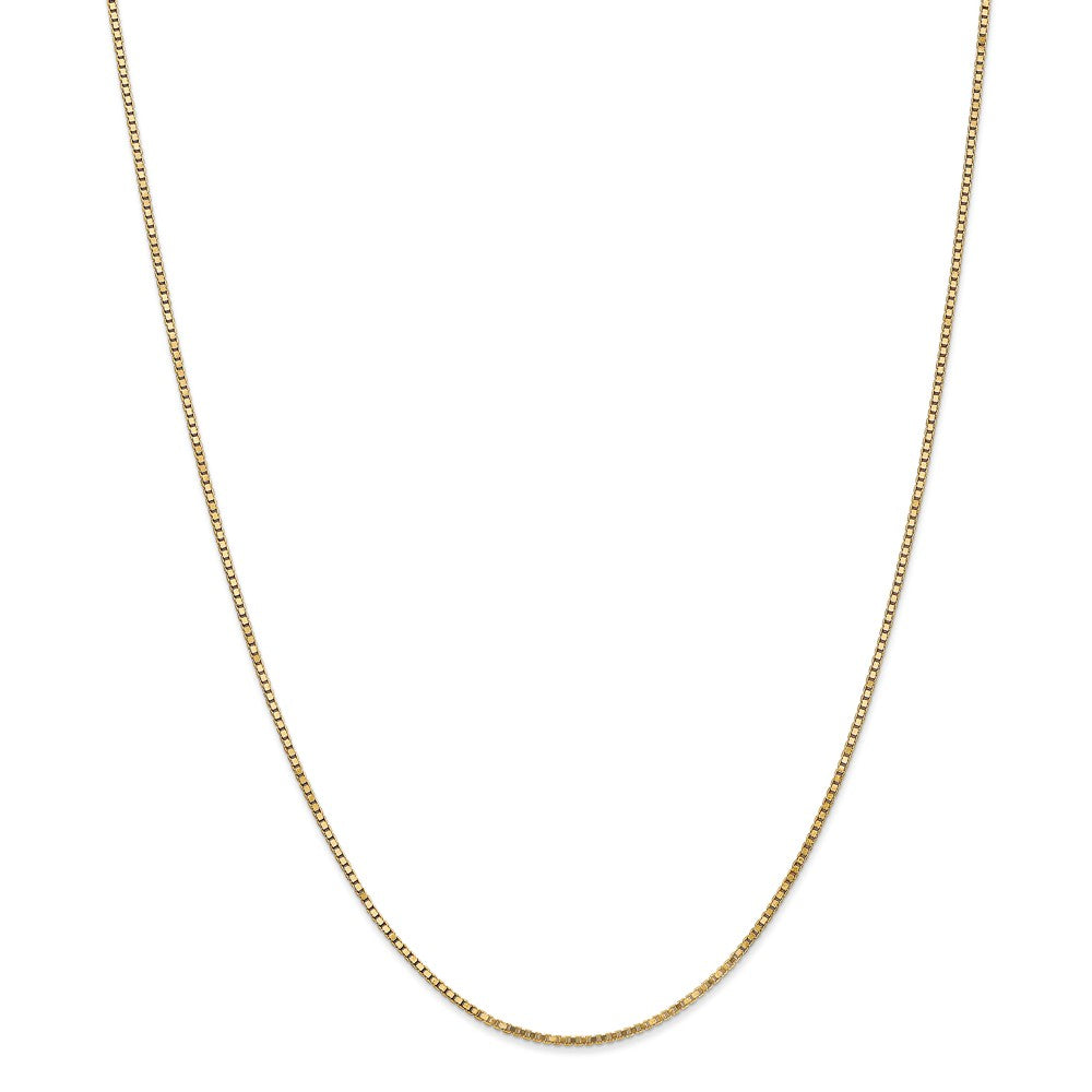 Million Charms 14k Yellow Gold, Necklace Chain, 1.3mm Box Chain, Chain Length: 28 inches