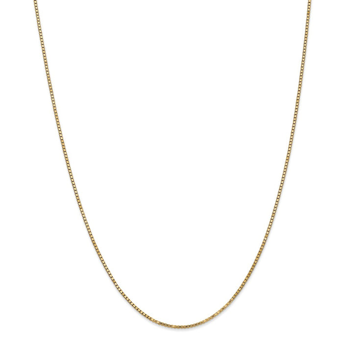 Million Charms 14k Yellow Gold, Necklace Chain, 1.3mm Box Chain, Chain Length: 22 inches
