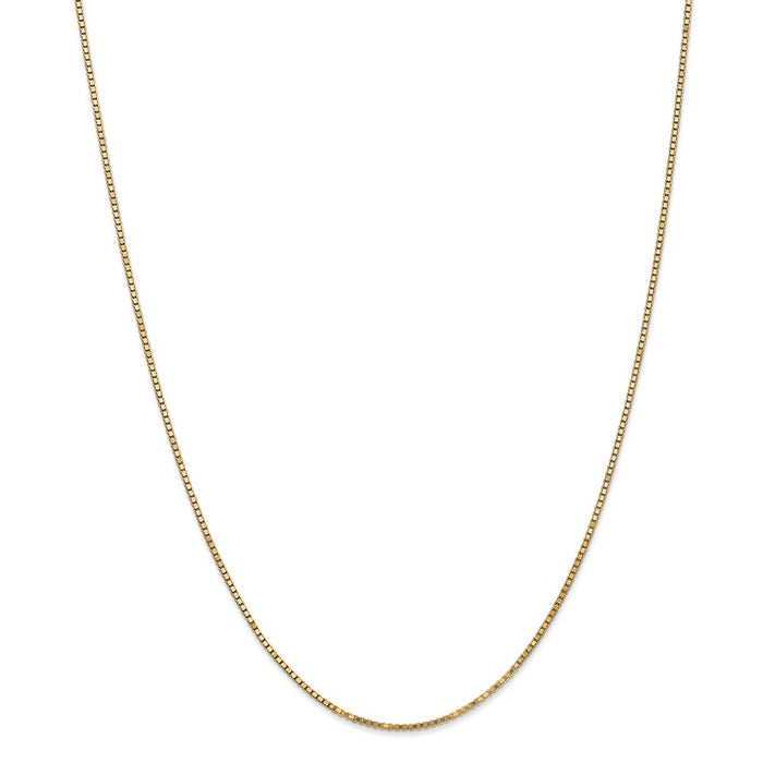 Million Charms 14k Yellow Gold, Necklace Chain, 1.3mm Box Chain, Chain Length: 28 inches