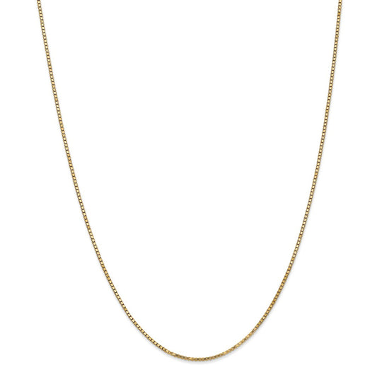 Million Charms 14k Yellow Gold, Necklace Chain, 1.3mm Box Chain, Chain Length: 26 inches