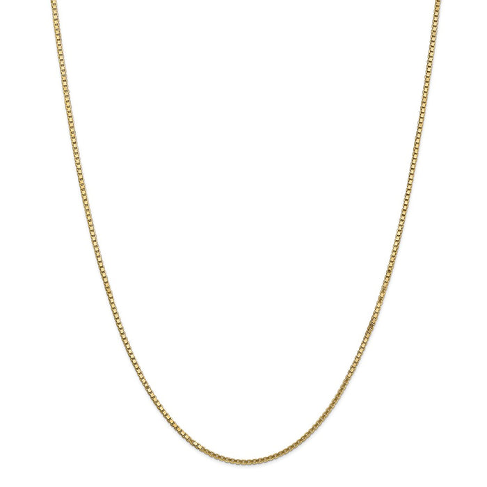 Million Charms 14k Yellow Gold, Necklace Chain, 1.5mm Box Chain, Chain Length: 28 inches