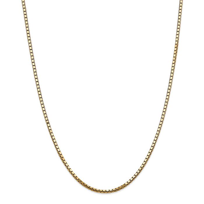 Million Charms 14k Yellow Gold, Necklace Chain, 2.5mm Box Chain, Chain Length: 28 inches