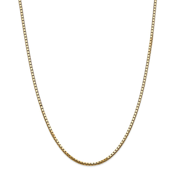 Million Charms 14k Yellow Gold, Necklace Chain, 2.5mm Box Chain, Chain Length: 22 inches