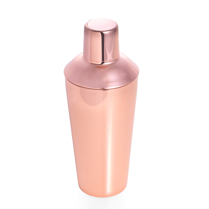 Occasion Gallery Gold Color Copper Plated Stainless Steel 25 oz. Shaker with Strainer Top. 3.25 L x 3.25 W x 9 H in.