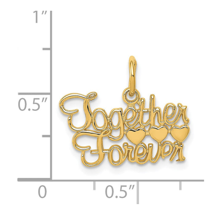 Million Charms 14K Yellow Gold Themed Together Forever Charm