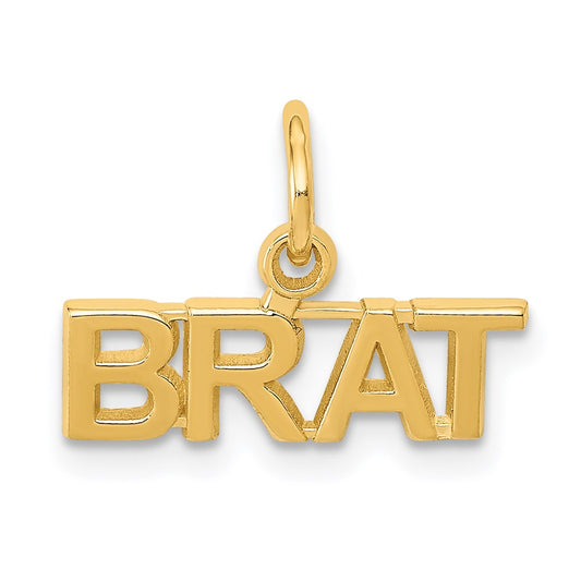 Million Charms 14K Yellow Gold Themed Polished Brat Charm