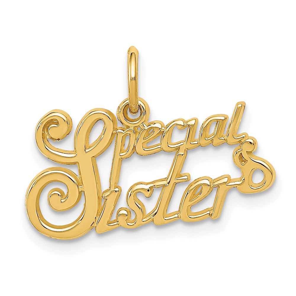 Million Charms 14K Yellow Gold Themed Special Sister Charm