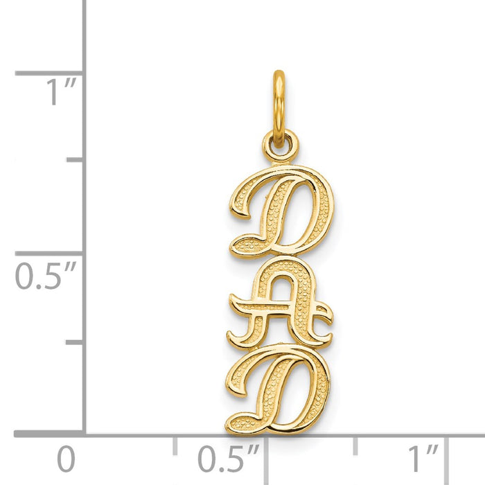 Million Charms 14K Yellow Gold Themed Dad Charm
