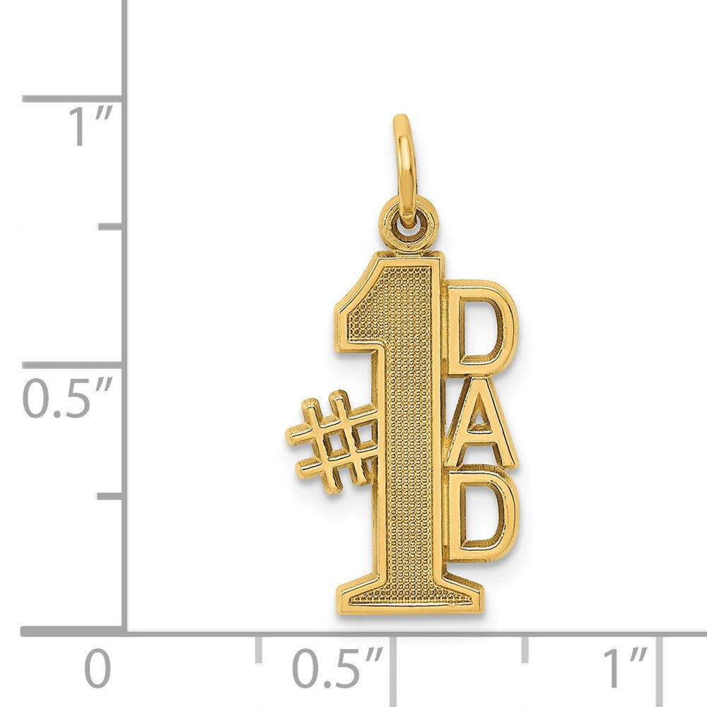 Million Charms 14K Yellow Gold Themed #1 Dad Charm
