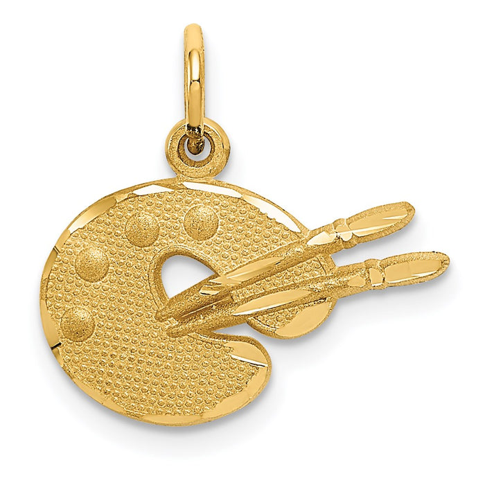 Million Charms 14K Yellow Gold Themed Artist Palette Charm