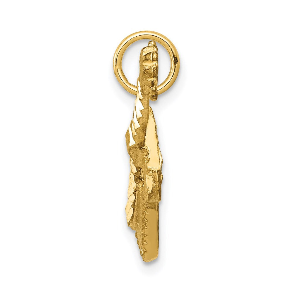 Million Charms 14K Yellow Gold Themed Guitar Music Instrament Charm