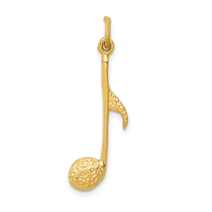 Million Charms 14K Yellow Gold Themed Musical Note Charm