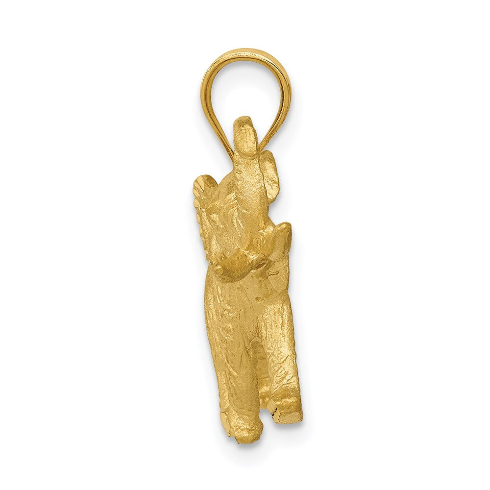 Million Charms 14K Yellow Gold Themed Elephant Pendant