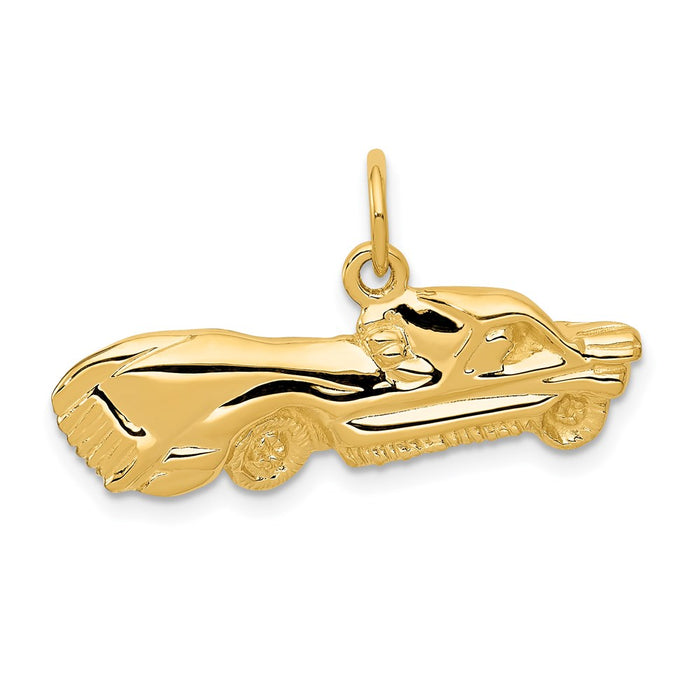 Million Charms 14K Yellow Gold Themed Sports Car Charm