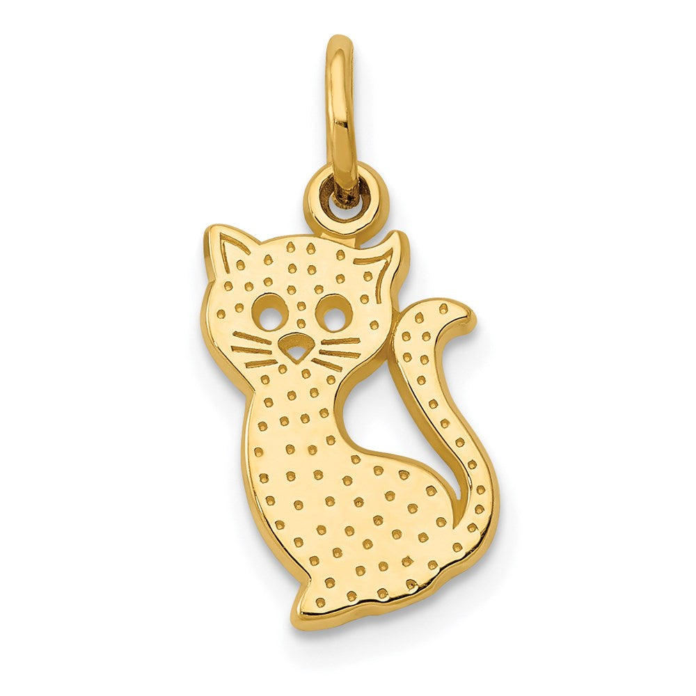 Million Charms 14K Yellow Gold Themed Kitty Cat Charm