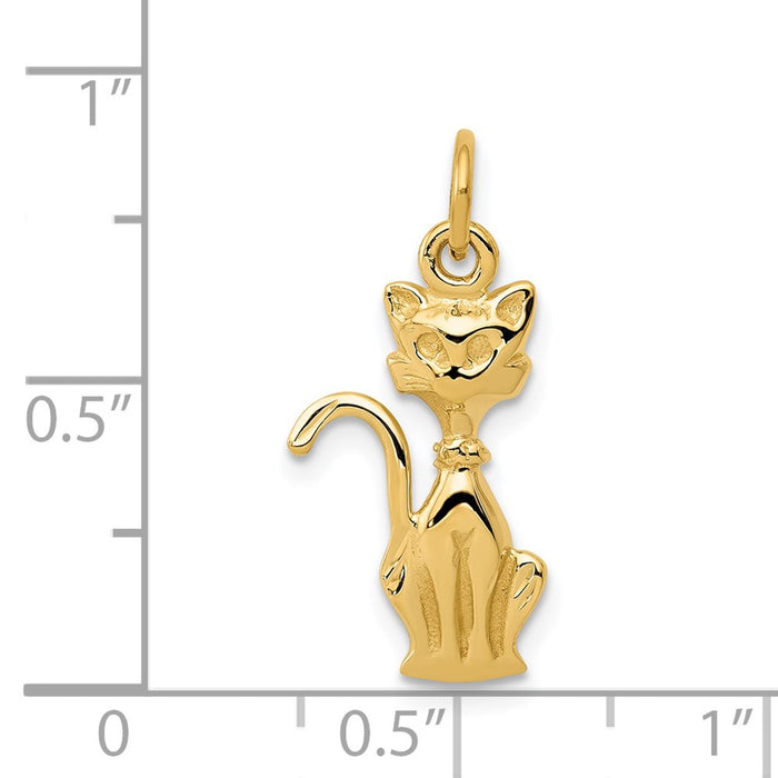 Million Charms 14K Yellow Gold Themed Tom Cat Charm