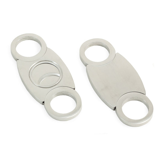 Occasion Gallery Silver Color Stainless Steel Guillotine Cigar Cutter with Solid Back.  3.75 L x 1.5 W x 0.25 H in.