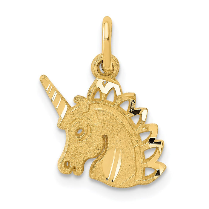 Million Charms 14K Yellow Gold Themed Unicorn Charm