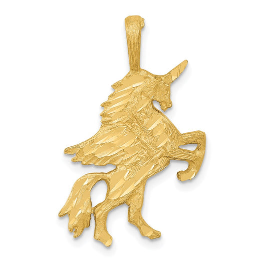 Million Charms 14K Yellow Gold Themed Unicorn Charm