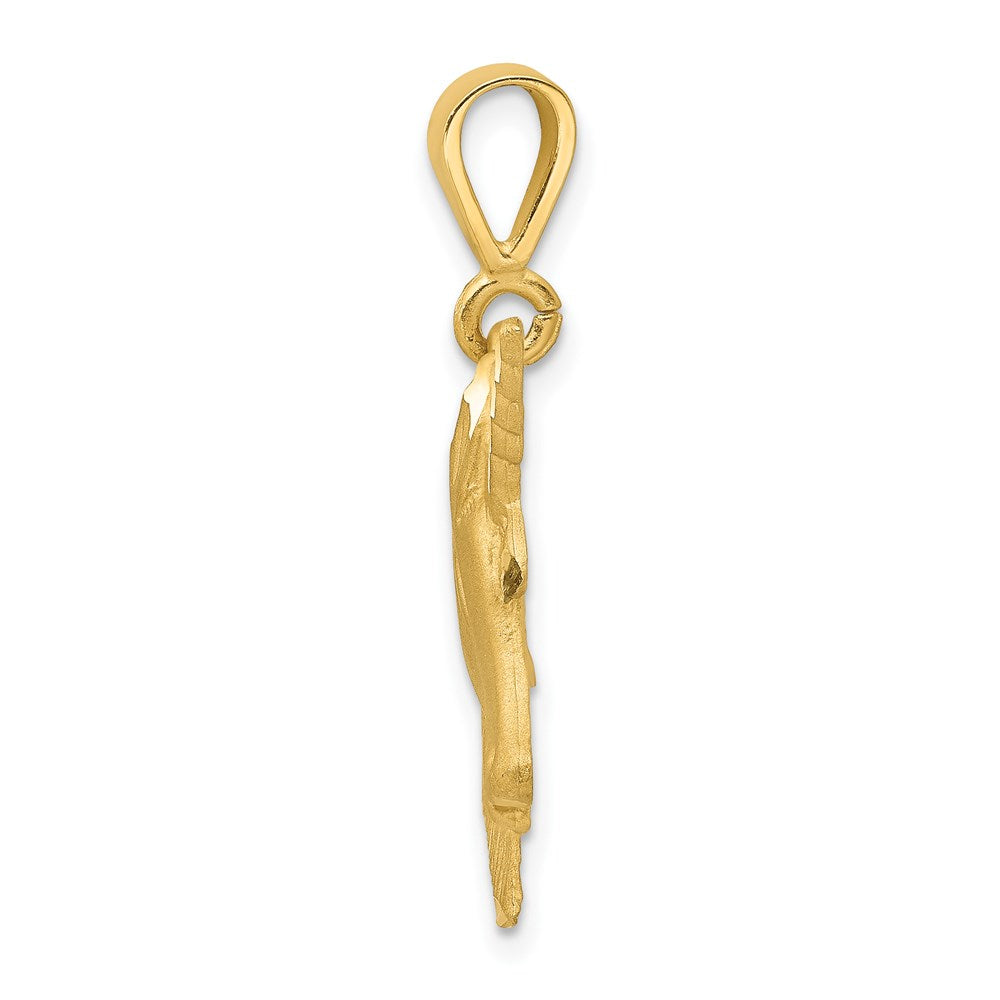 Million Charms 14K Yellow Gold Themed Unicorn Head Charm