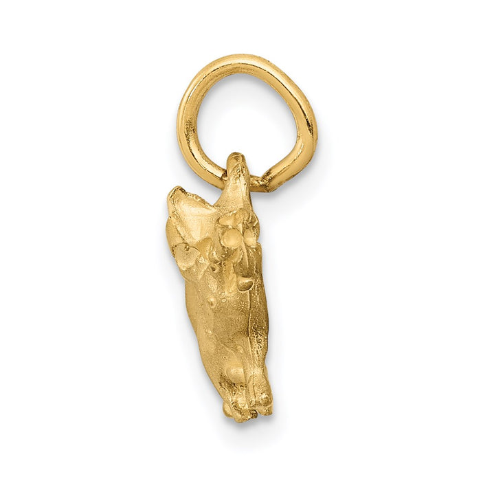 Million Charms 14K Yellow Gold Themed Pig Charm