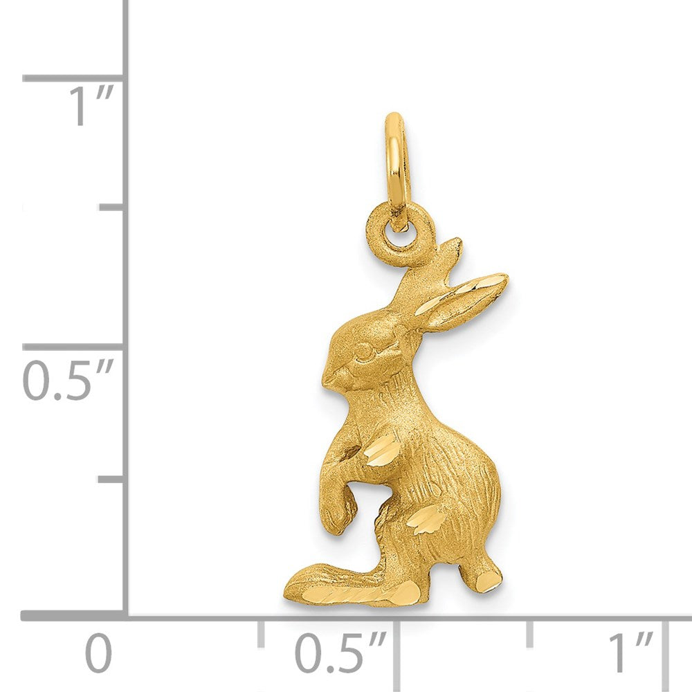 Million Charms 14K Yellow Gold Themed Jack Rabbit Charm