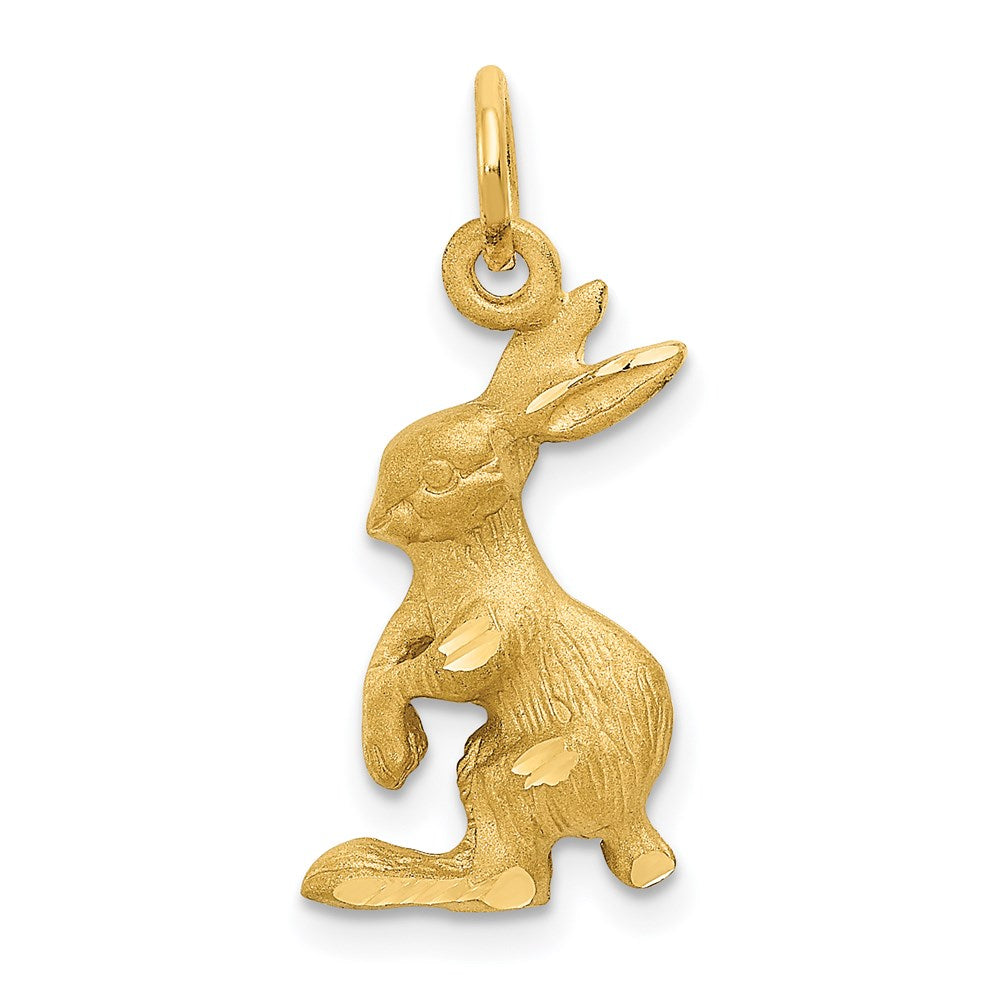 Million Charms 14K Yellow Gold Themed Jack Rabbit Charm