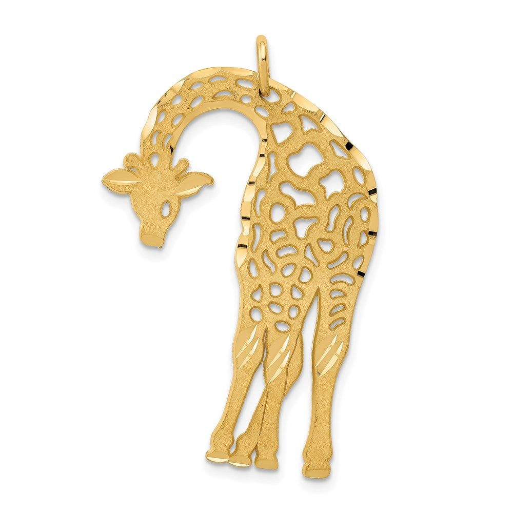 Million Charms 14K Yellow Gold Themed Giraffe Charm