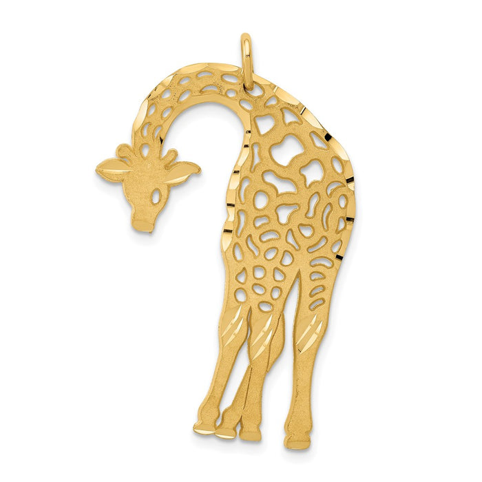 Million Charms 14K Yellow Gold Themed Giraffe Charm