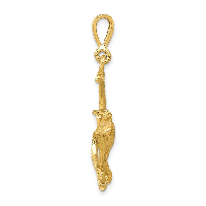 Million Charms 14K Yellow Gold Themed Monkey Charm