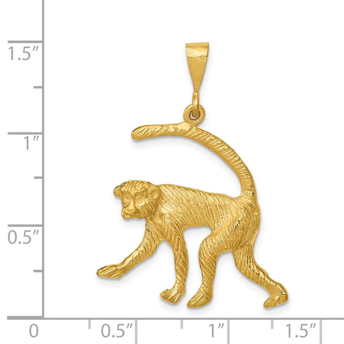 Million Charms 14K Yellow Gold Themed Monkey Charm