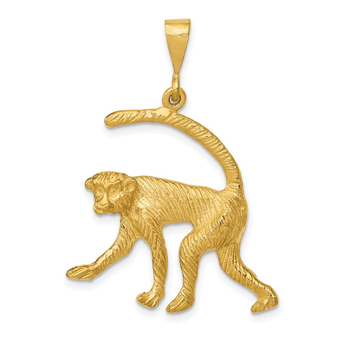 Million Charms 14K Yellow Gold Themed Monkey Charm