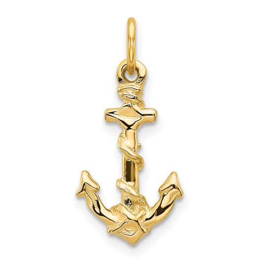 Million Charms 14K Yellow Gold Themed Nautical Anchor Charm
