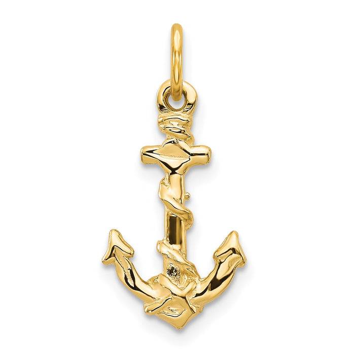 Million Charms 14K Yellow Gold Themed Nautical Anchor Charm