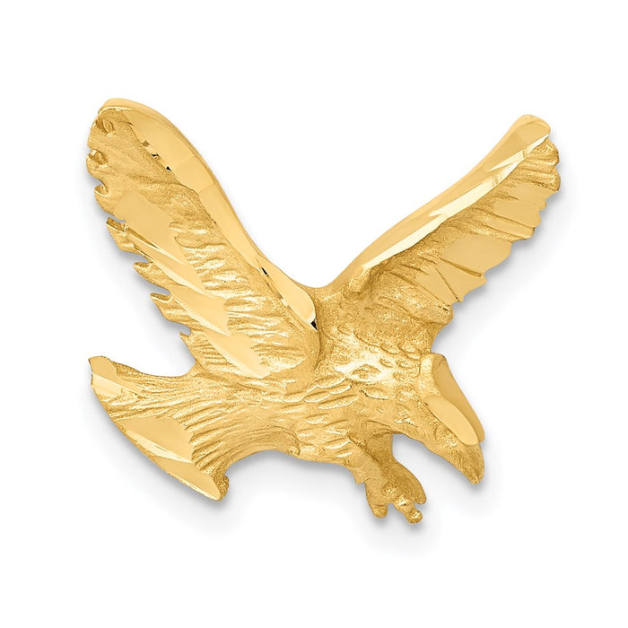 Million Charms 14K Yellow Gold Themed Eagle Chain Slide