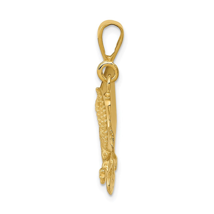 Million Charms 14K Yellow Gold Themed Eagle Charm