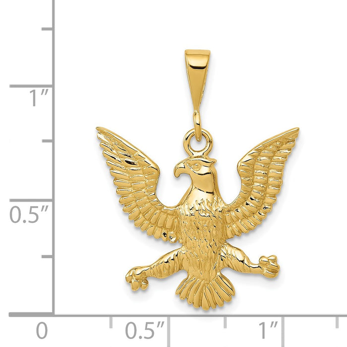 Million Charms 14K Yellow Gold Themed Eagle Charm