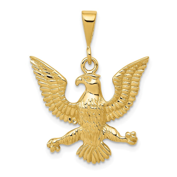 Million Charms 14K Yellow Gold Themed Eagle Charm