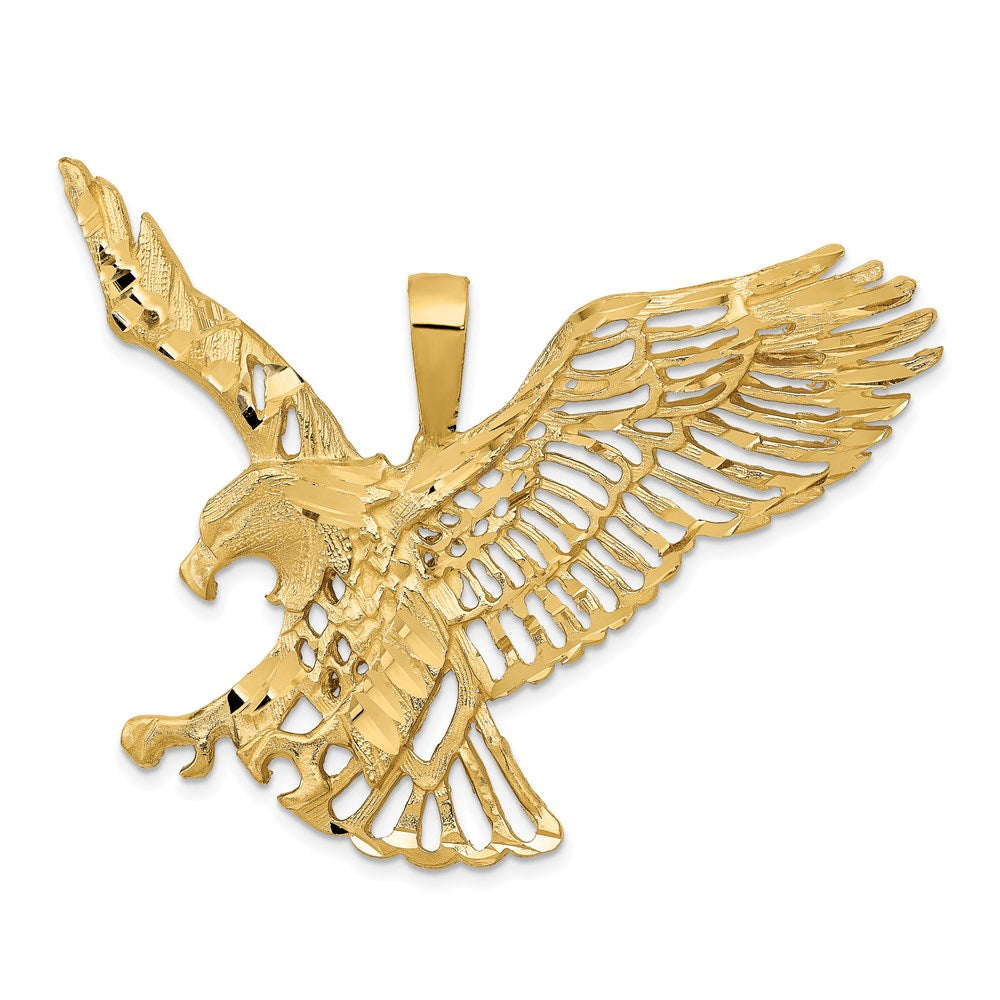 Million Charms 14K Yellow Gold Themed Large Eagle Charm
