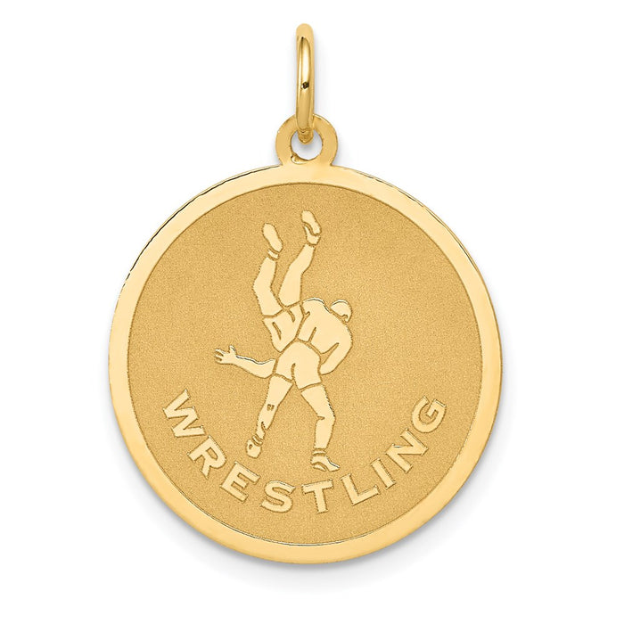 Million Charms 14K Yellow Gold Themed Wrestling Charm