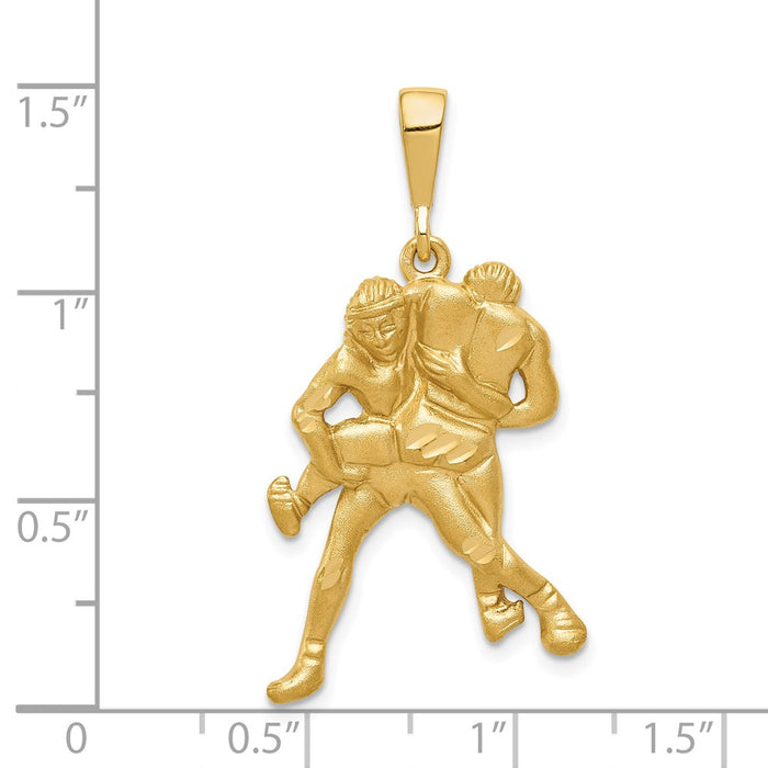 Million Charms 14K Yellow Gold Themed Satin/Dc Wrestling Charm