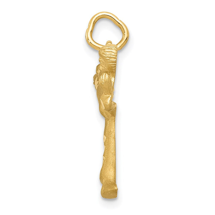 Million Charms 14K Yellow Gold Themed Male Karate Charm