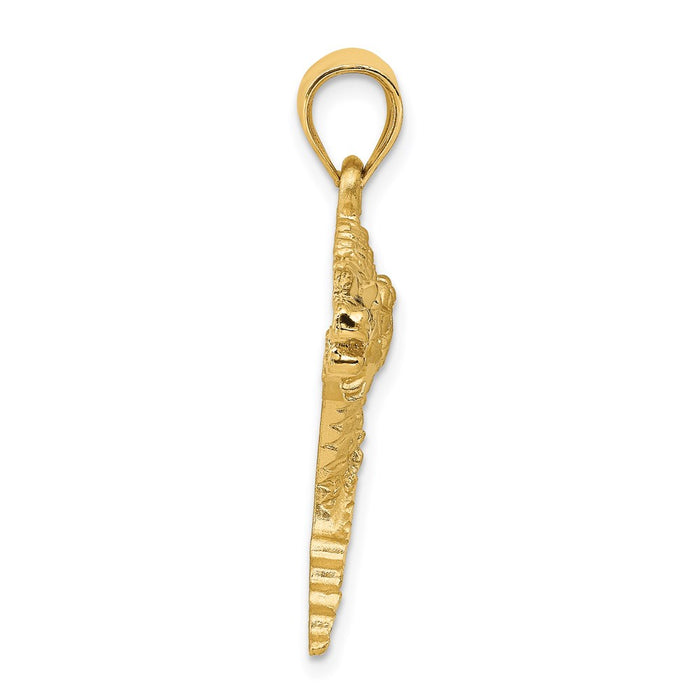 Million Charms 14K Yellow Gold Themed Alligator Pendant