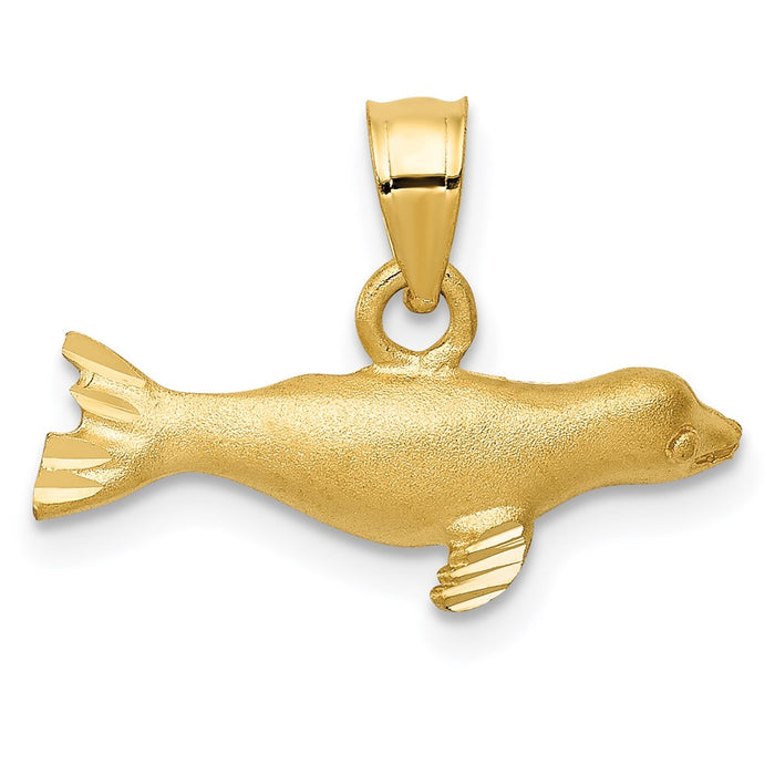 Million Charms 14K Yellow Gold Themed Seal Charm