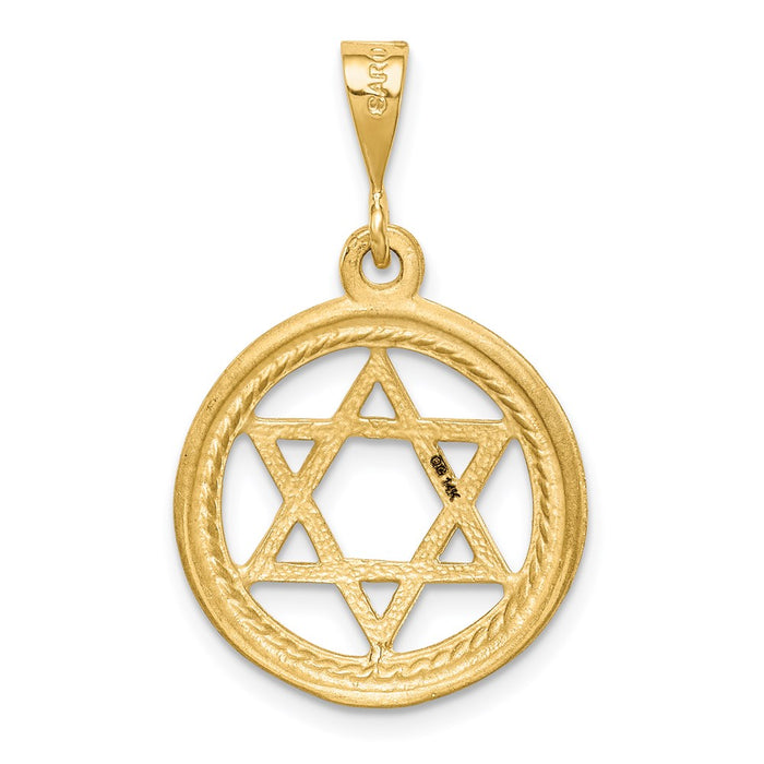 Million Charms 14K Yellow Gold Themed Religious Jewish Star Of David Charm