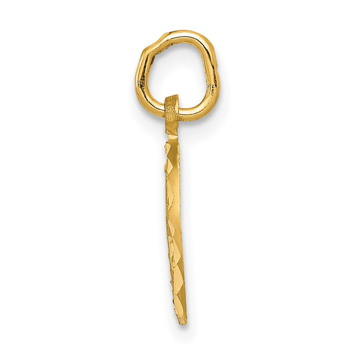 Million Charms 14K Yellow Gold Themed Eternal Life Relgious Cross Charm